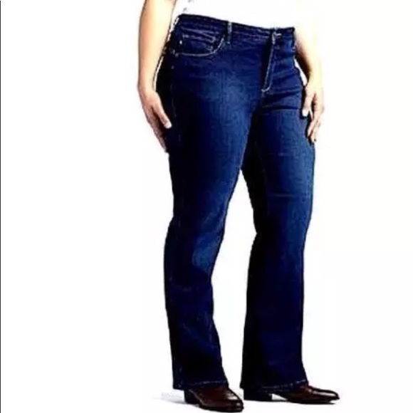 Jack David/Avenue Jeans Women Plus Size Petite Bootcut Blue Denim